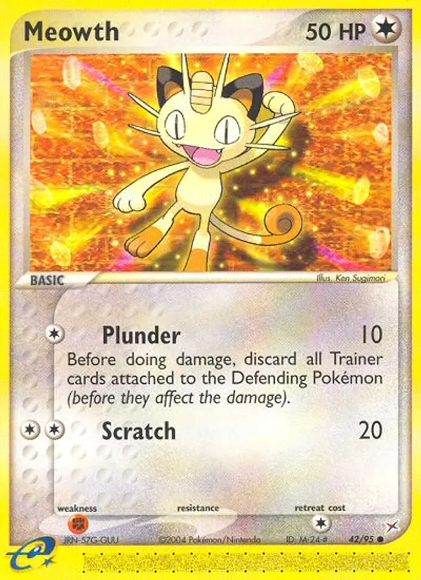 Meowth — Team Magma vs Team Aqua #42 (Pokémon TCG card)
