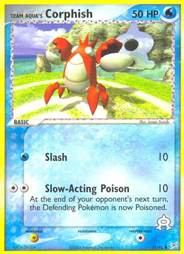 Team Aqua's Corphish — Team Magma vs Team Aqua #51 (Pokémon TCG card)