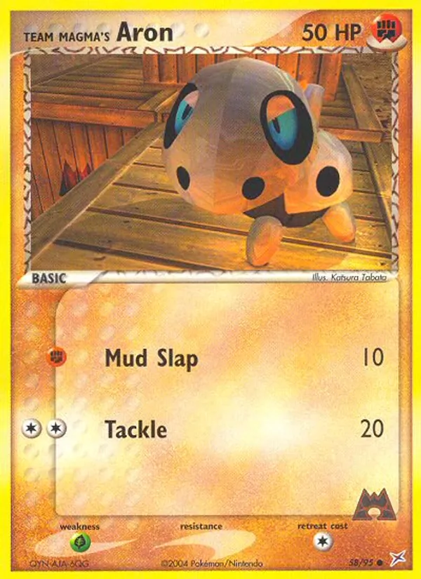 Team Magma's Aron — Team Magma vs Team Aqua #58 (Pokémon TCG card)