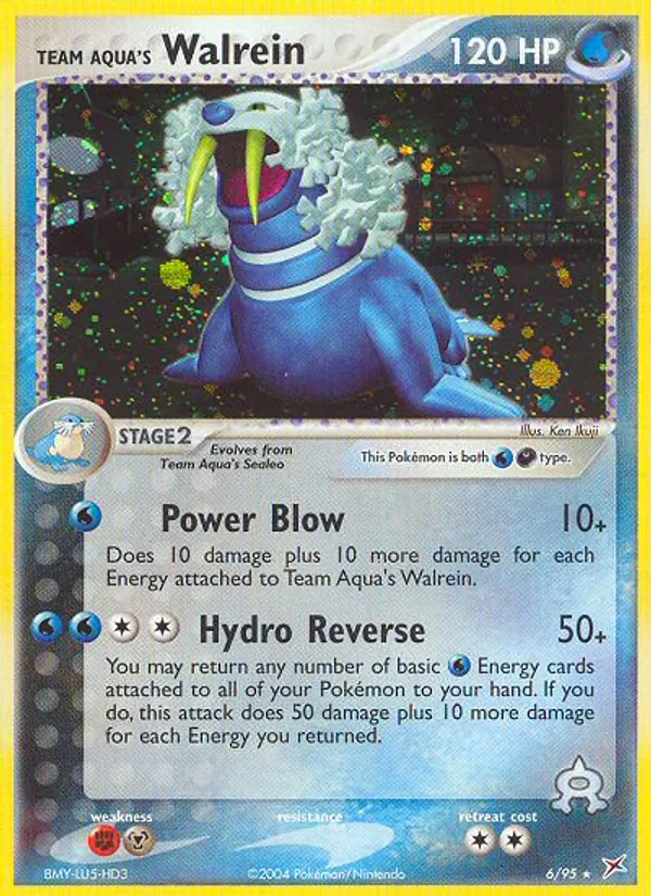 Team Aqua's Walrein — Team Magma vs Team Aqua #6 (Pokémon TCG card)