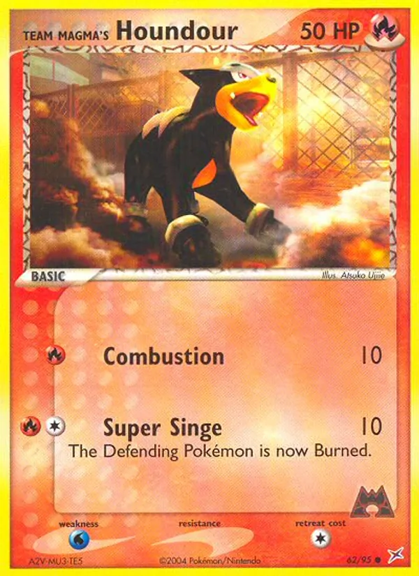Team Magma's Houndour — Team Magma vs Team Aqua #62 (Pokémon TCG card)