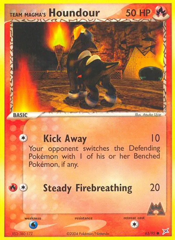 Team Magma's Houndour — Team Magma vs Team Aqua #63 (Pokémon TCG card)