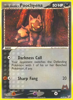 Team Magma's Poochyena (Team Magma vs Team Aqua #66)