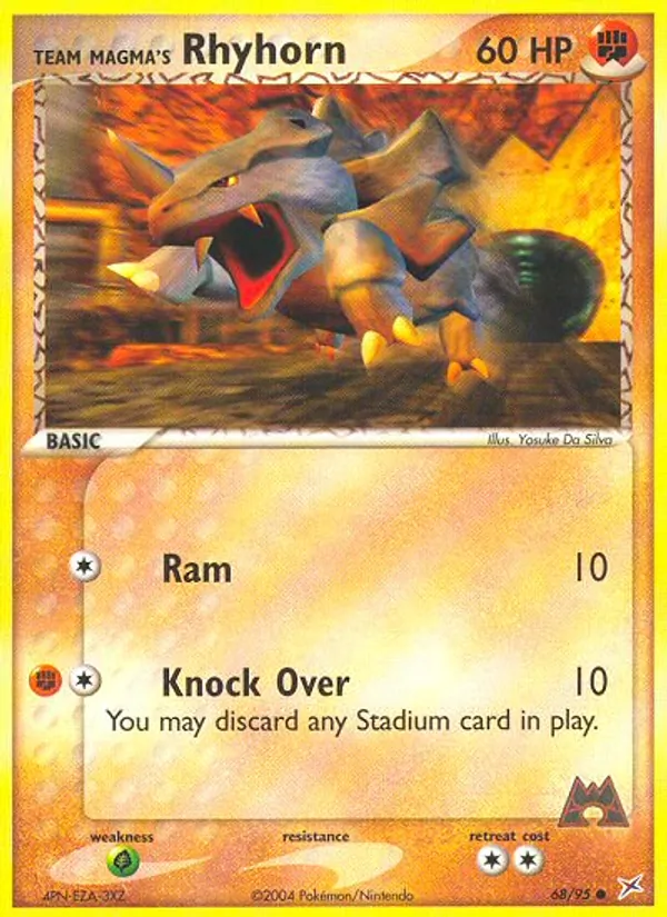 Team Magma's Rhyhorn — Team Magma vs Team Aqua #68 (Pokémon TCG card)