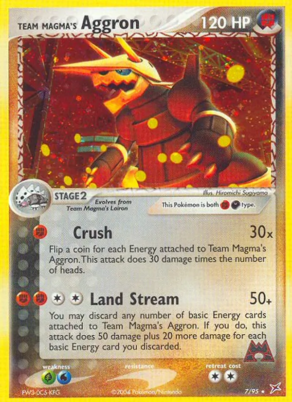 Team Magma's Aggron — Team Magma vs Team Aqua #7 (Pokémon TCG card)