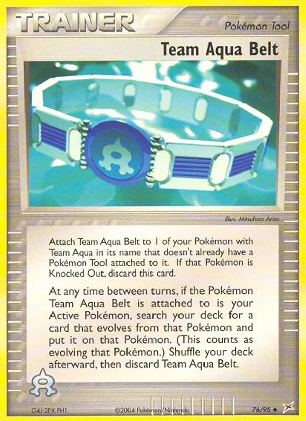 Team Aqua Belt — Team Magma vs Team Aqua #76 (Pokémon TCG card)