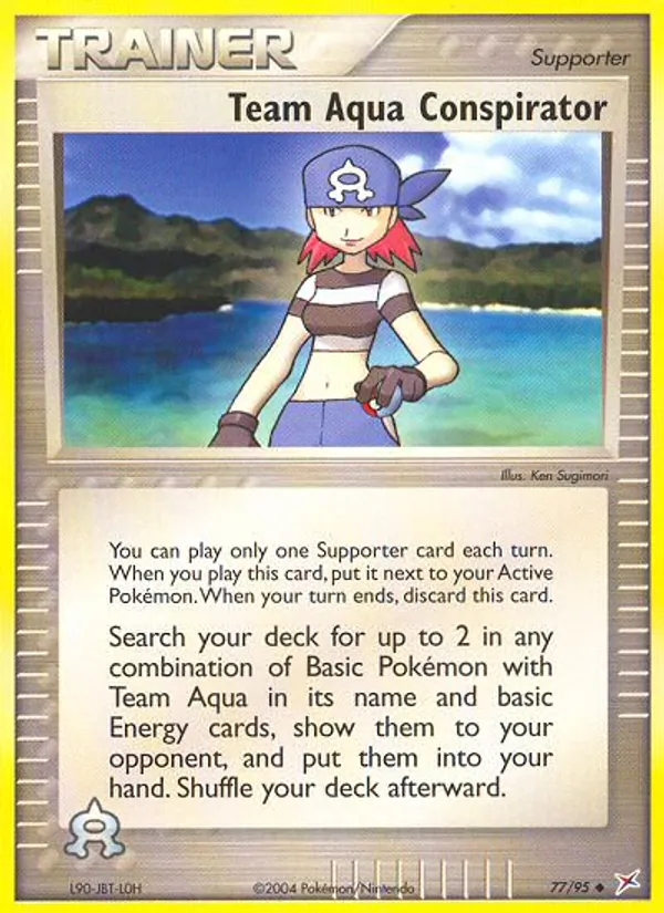 Team Aqua Conspirator — Team Magma vs Team Aqua #77 (Pokémon TCG card)