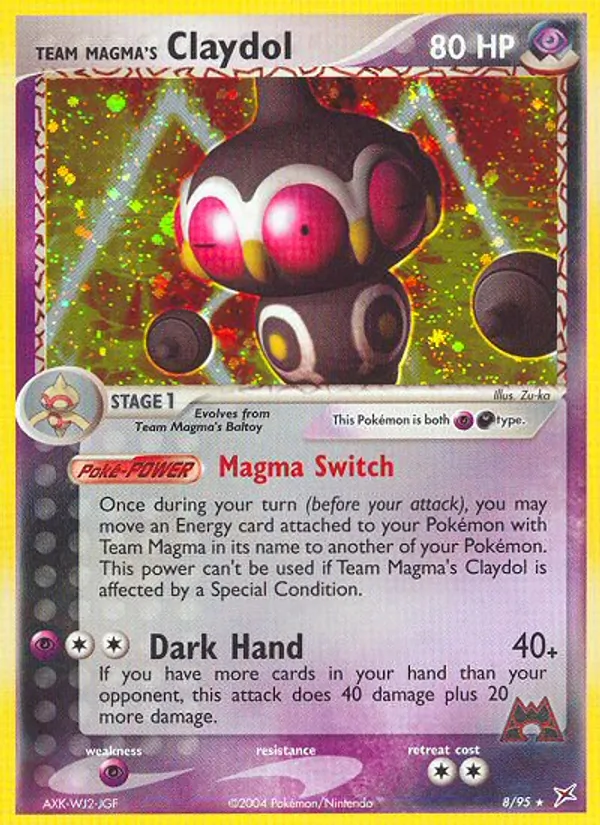 Team Magma's Claydol — Team Magma vs Team Aqua #8 (Pokémon TCG card)