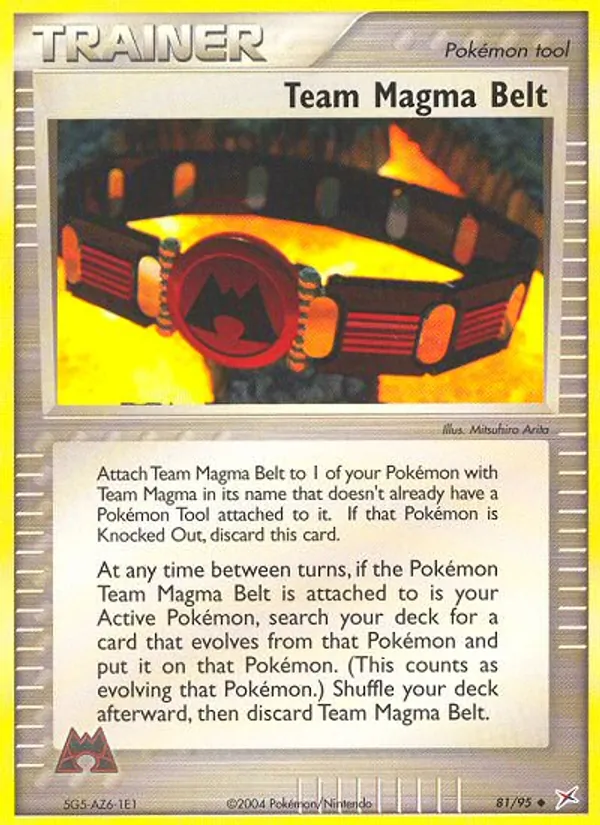 Team Magma Belt — Team Magma vs Team Aqua #81 (Pokémon TCG card)