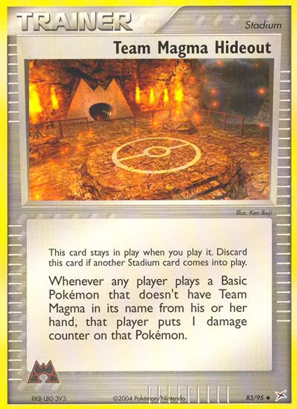 Team Magma Hideout — Team Magma vs Team Aqua #83 (Pokémon TCG card)