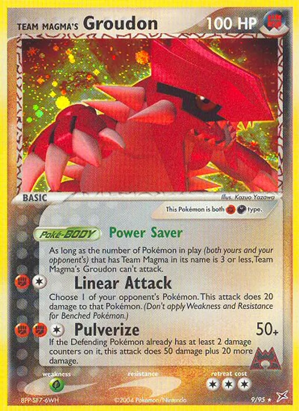 Team Magma's Groudon — Team Magma vs Team Aqua #9 (Pokémon TCG card)