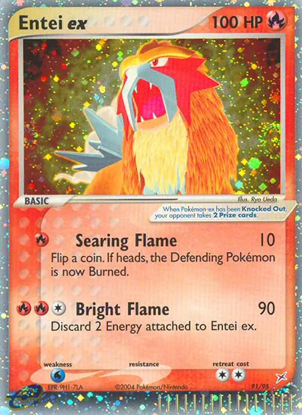 Entei ex — Team Magma vs Team Aqua #91 (Pokémon TCG card)