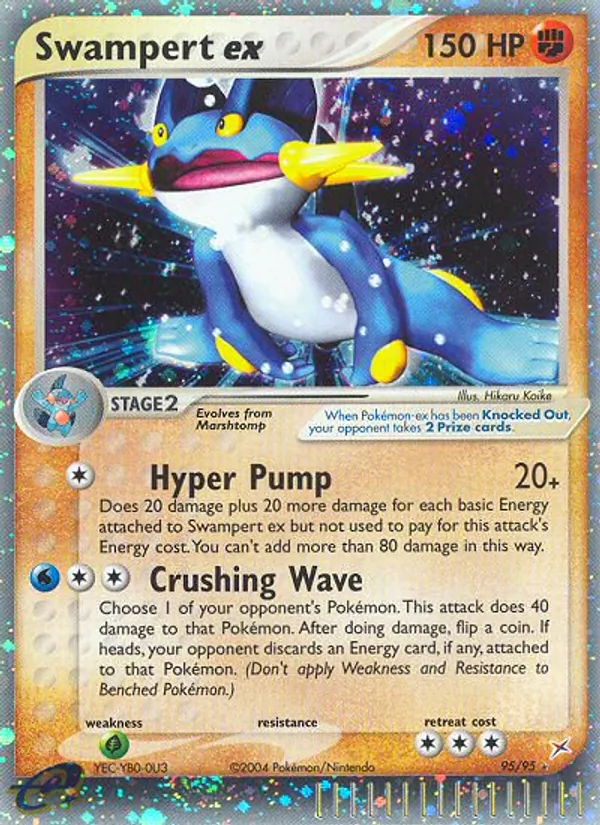 Swampert ex — Team Magma vs Team Aqua #95 (Pokémon TCG card)