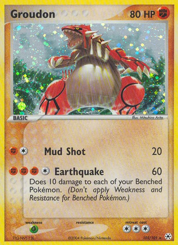 Groudon — Hidden Legends #102 (Pokémon TCG card)