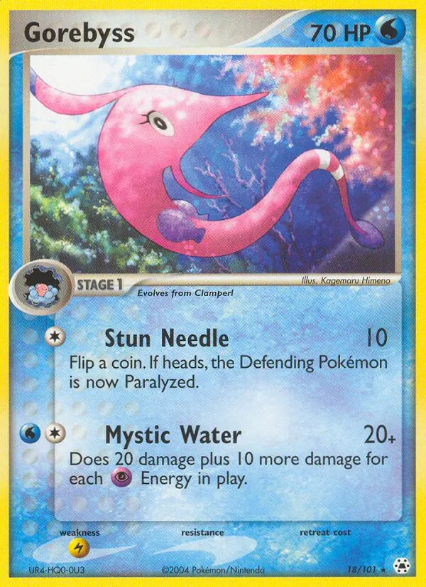 Gorebyss — Hidden Legends #18 (Pokémon TCG card)