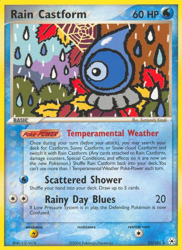 Rain Castform — Hidden Legends #23 (Pokémon TCG card)