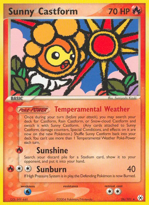 Sunny Castform — Hidden Legends #26 (Pokémon TCG card)