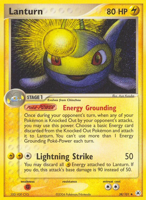 Lanturn — Hidden Legends #38 (Pokémon TCG card)