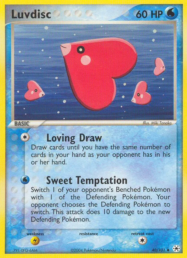 Luvdisc — Hidden Legends #40 (Pokémon TCG card)