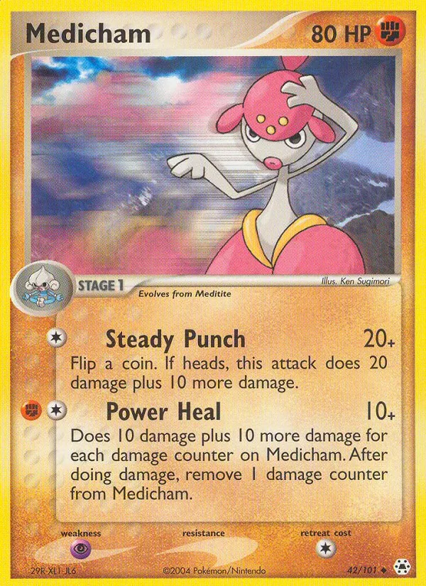 Medicham — Hidden Legends #42 (Pokémon TCG card)