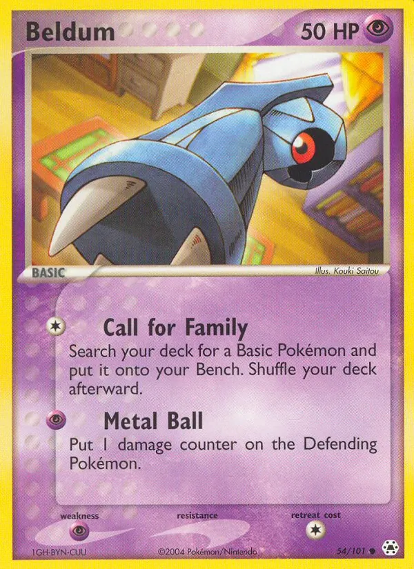 Beldum — Hidden Legends #54 (Pokémon TCG card)