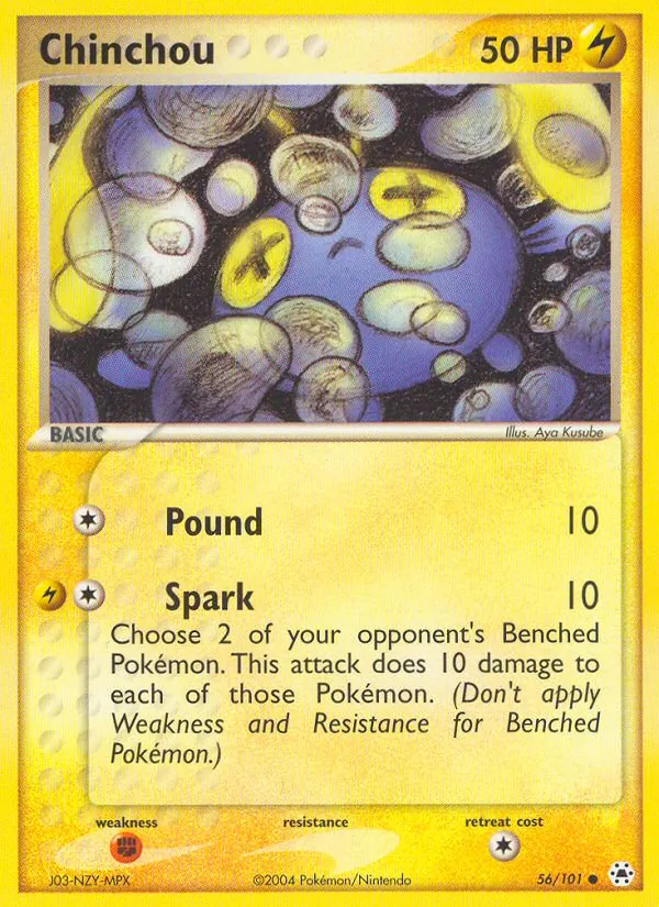 Chinchou — Hidden Legends #56 (Pokémon TCG card)
