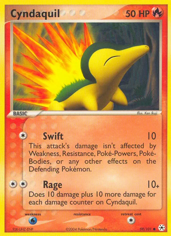 Cyndaquil — Hidden Legends #59 (Pokémon TCG card)