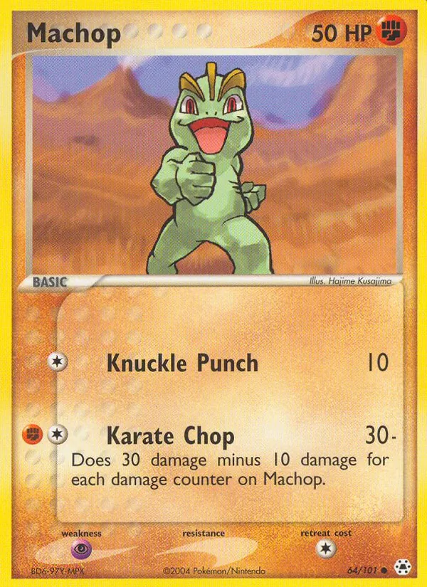 Machop — Hidden Legends #64 (Pokémon TCG card)