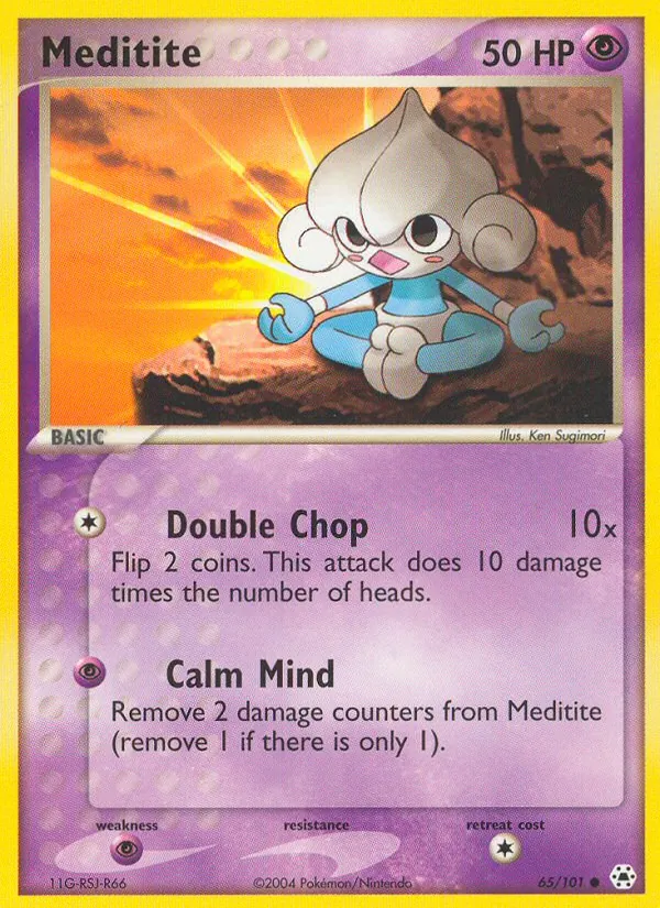 Meditite — Hidden Legends #65 (Pokémon TCG card)