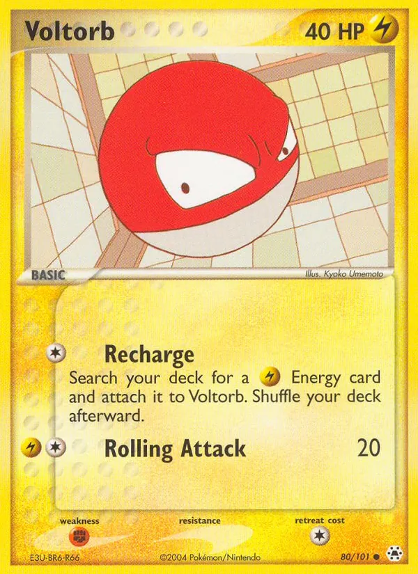 Voltorb — Hidden Legends #80 (Pokémon TCG card)