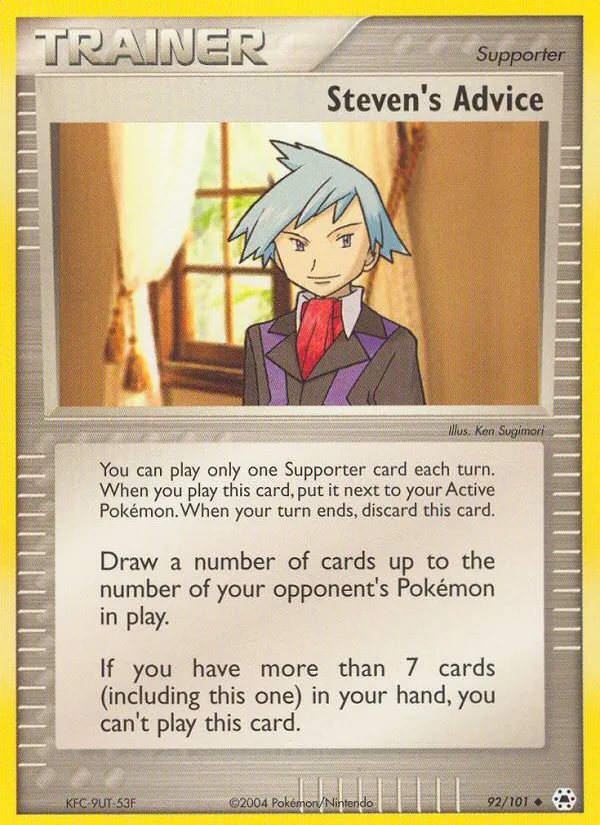 Steven's Advice — Hidden Legends #92 (Pokémon TCG card)
