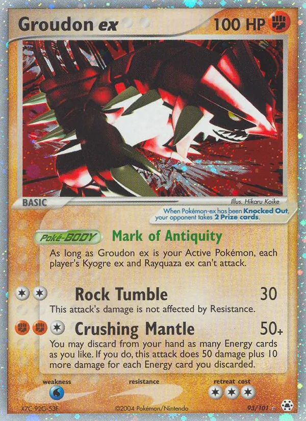 Groudon ex — Hidden Legends #93 (Pokémon TCG card)