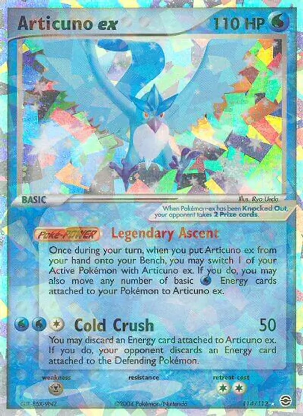 Articuno ex — FireRed & LeafGreen #114 (Pokémon TCG card)
