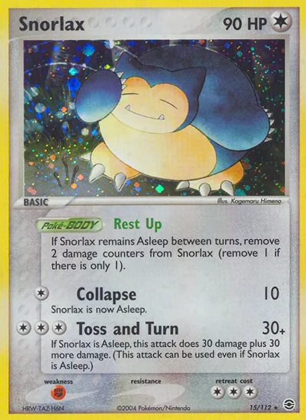 Snorlax — FireRed & LeafGreen #15 (Pokémon TCG card)