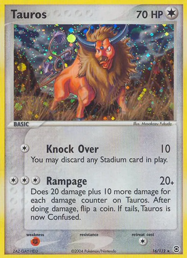Tauros — FireRed & LeafGreen #16 (Pokémon TCG card)
