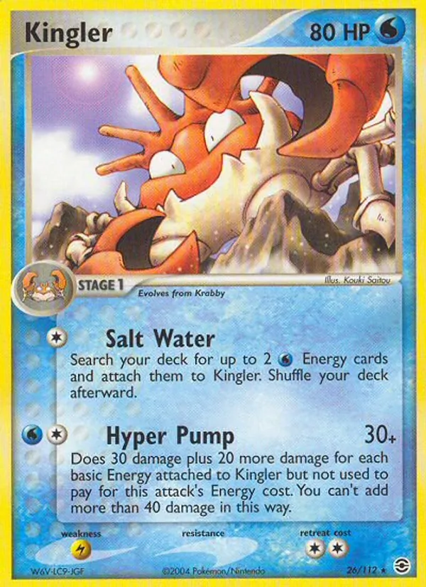 Kingler — FireRed & LeafGreen #26 (Pokémon TCG card)