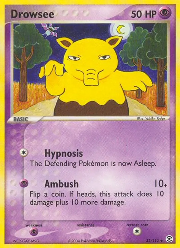 Drowzee — FireRed & LeafGreen #32 (Pokémon TCG card)