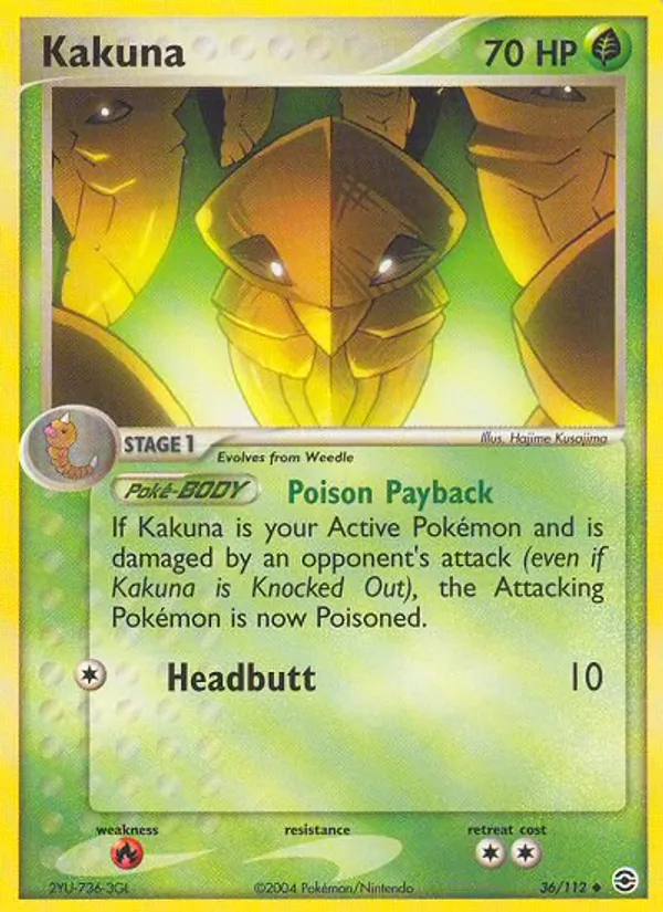 Kakuna — FireRed & LeafGreen #36 (Pokémon TCG card)