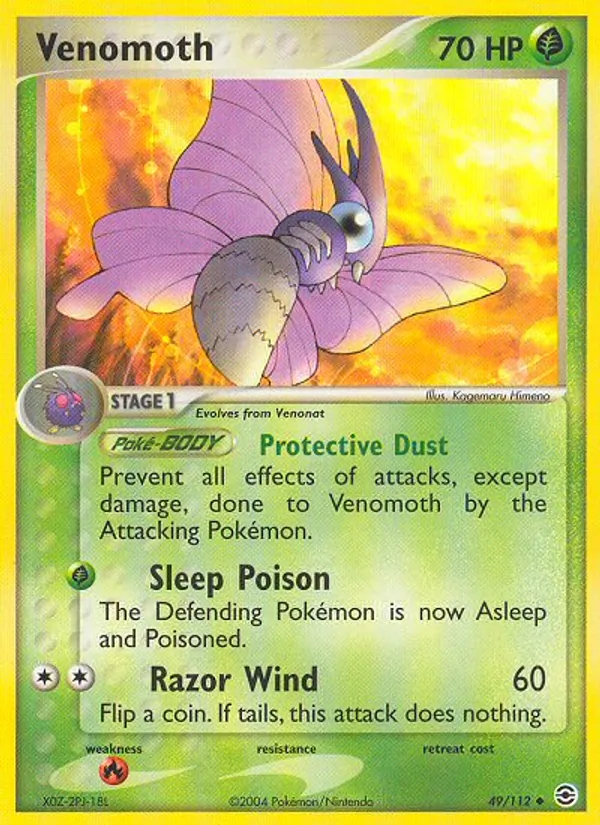 Venomoth — FireRed & LeafGreen #49 (Pokémon TCG card)