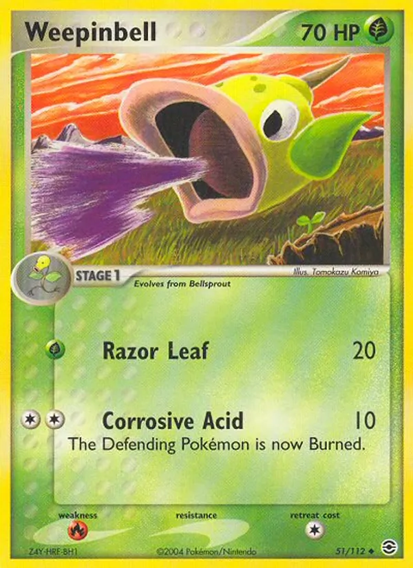 Weepinbell — FireRed & LeafGreen #51 (Pokémon TCG card)