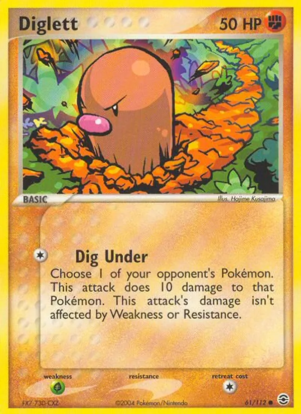 Diglett — FireRed & LeafGreen #61 (Pokémon TCG card)
