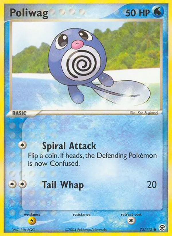 Poliwag — FireRed & LeafGreen #75 (Pokémon TCG card)