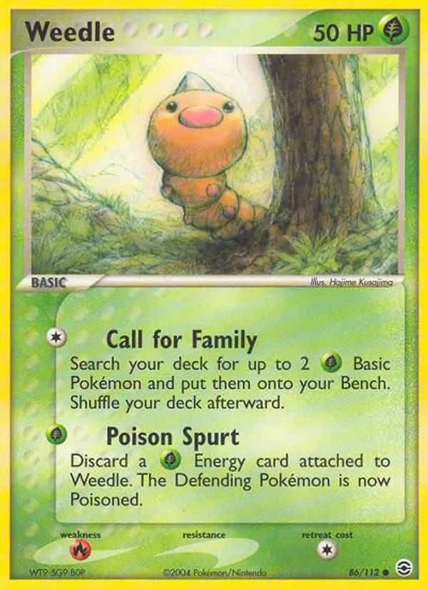 Weedle — FireRed & LeafGreen #86 (Pokémon TCG card)