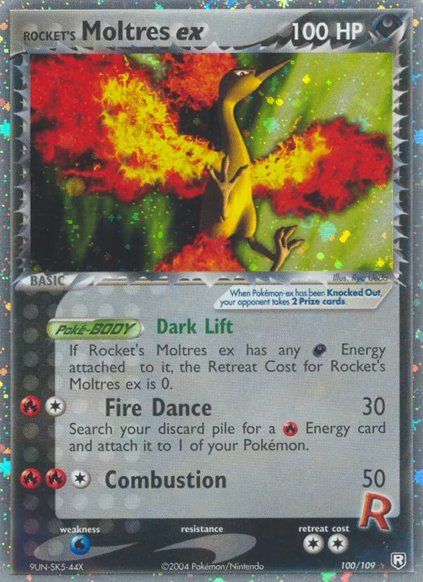 Rocket's Moltres ex — Team Rocket Returns #100 (Pokémon TCG card)