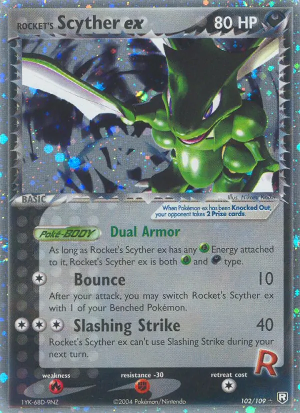 Rocket's Scyther ex — Team Rocket Returns #102 (Pokémon TCG card)