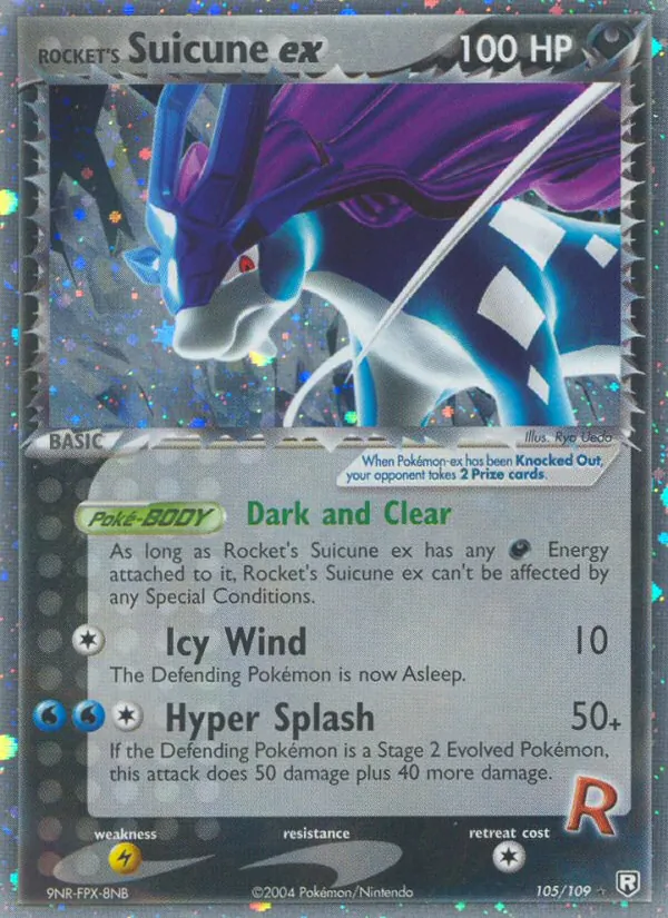 Rocket's Suicune ex — Team Rocket Returns #105 (Pokémon TCG card)
