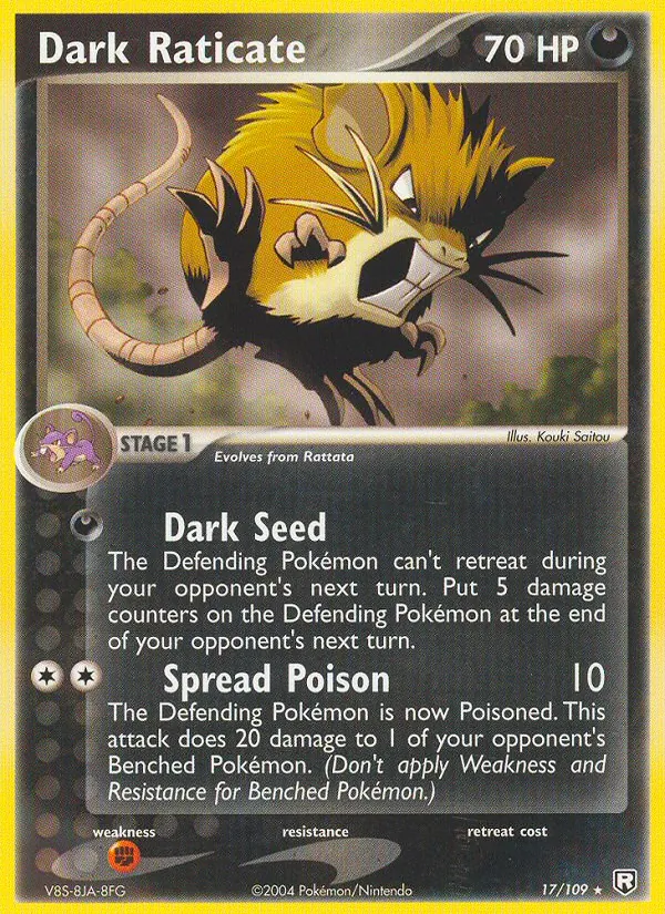 Dark Raticate — Team Rocket Returns #17 (Pokémon TCG card)