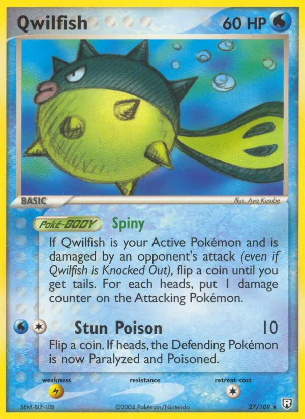 Qwilfish — Team Rocket Returns #27 (Pokémon TCG card)