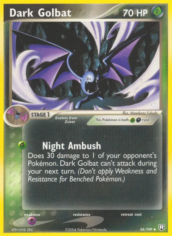 Dark Golbat — Team Rocket Returns #34 (Pokémon TCG card)