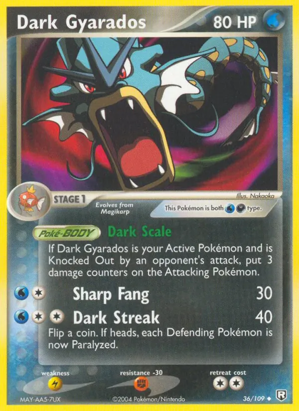 Dark Gyarados — Team Rocket Returns #36 (Pokémon TCG card)